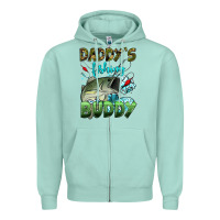 Seafoam daddy's fishing buddy Zipper Hoodie - HRA Design Shop