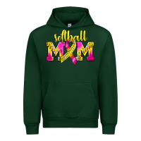 Forest Green Softball Mom Breast Cancer Urban Hoodie - BundleAndBundleShop