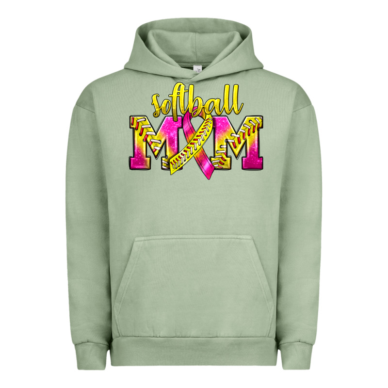 Softball Mom Breast Cancer Urban Hoodie by BundleAndBundleShop | Teevron
