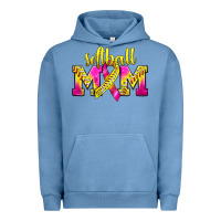 Pigment Pebble Blue Softball Mom Breast Cancer Urban Hoodie - BundleAndBundleShop