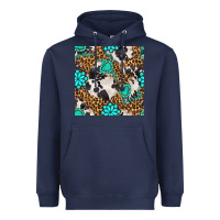 Navy western turquoise seamless pattern Heavyweight Hoodie - BundleAndBundleShop