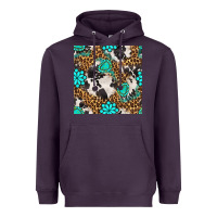 Plum western turquoise seamless pattern Heavyweight Hoodie - BundleAndBundleShop