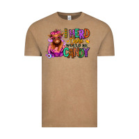 Vintage Coffee I herd there would be candy Heifer Vintage Tee - RanaPortraitStore