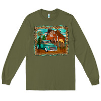 Army Green rustic country barn Long Sleeve Tee - Zillion Design Studio