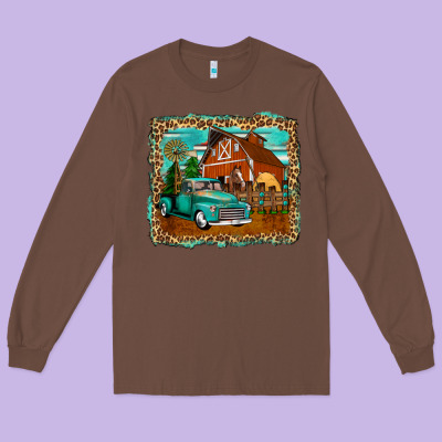 Rustic Country Barn Long Sleeve Tee Designed By Zillion Design Studio