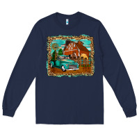 Navy rustic country barn Long Sleeve Tee - Zillion Design Studio