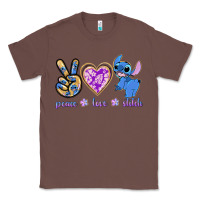 Chestnut peace love stitch Classic Tee - texasbilliewilder