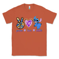 Copper peace love stitch Classic Tee - texasbilliewilder