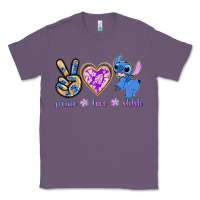 Lavender peace love stitch Classic Tee - texasbilliewilder