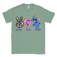 Sage peace love stitch Classic Tee - texasbilliewilder