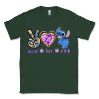 Sports Green peace love stitch Classic Tee - texasbilliewilder