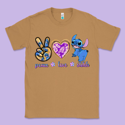 Peace Love Stitch Classic Tee Designed By Texasbilliewilder