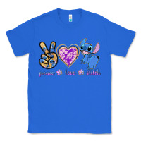 True Royal peace love stitch Classic Tee - texasbilliewilder