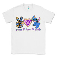 White peace love stitch Classic Tee - texasbilliewilder