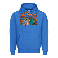 True Royal thankful mama highland cow Zipper Hoodie - RacoonDesign