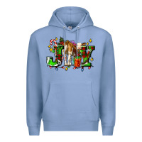 Colony Blue joy with baby cow and christmas gifts mistletoe Premium Hoodie - AdoDesignShop