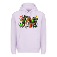 Lilac joy with baby cow and christmas gifts mistletoe Premium Hoodie - AdoDesignShop