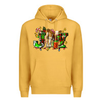 Mustard joy with baby cow and christmas gifts mistletoe Premium Hoodie - AdoDesignShop
