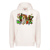 Joy With Baby Cow And Christmas Gifts Mistletoe Premium Hoodie | Teevron