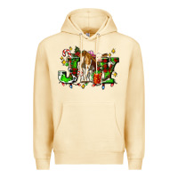 Pina Colada joy with baby cow and christmas gifts mistletoe Premium Hoodie - AdoDesignShop