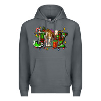 Rock joy with baby cow and christmas gifts mistletoe Premium Hoodie - AdoDesignShop
