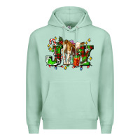 Seafoam joy with baby cow and christmas gifts mistletoe Premium Hoodie - AdoDesignShop