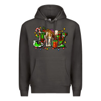 Smoke joy with baby cow and christmas gifts mistletoe Premium Hoodie - AdoDesignShop