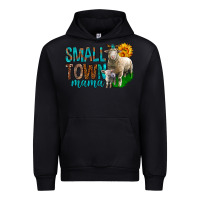 Black Small Town Mama With Sheeps Urban Hoodie - BundleAndBundleShop