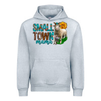 Heather Grey Small Town Mama With Sheeps Urban Hoodie - BundleAndBundleShop