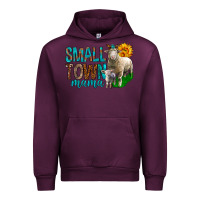 Mauve Wine Small Town Mama With Sheeps Urban Hoodie - BundleAndBundleShop