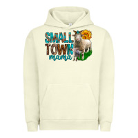 Pigment Pistachio Small Town Mama With Sheeps Urban Hoodie - BundleAndBundleShop