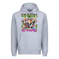 Heather Grey western rodeo cowgirl dreams Premium Hoodie - NancyCooperArtShop