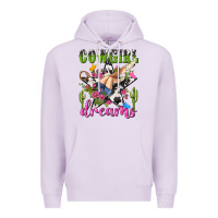 Lilac western rodeo cowgirl dreams Premium Hoodie - NancyCooperArtShop