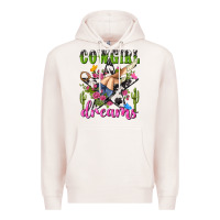 Pale Pink western rodeo cowgirl dreams Premium Hoodie - NancyCooperArtShop