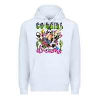 White western rodeo cowgirl dreams Premium Hoodie - NancyCooperArtShop