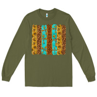 Army Green Western Brushstrokes Long Sleeve Tee - texasbilliewilder