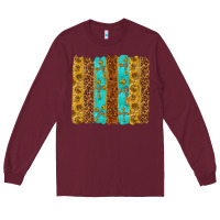 Burgundy Western Brushstrokes Long Sleeve Tee - texasbilliewilder