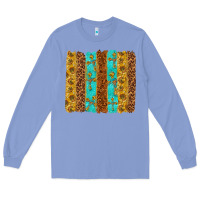 Colony Blue Western Brushstrokes Long Sleeve Tee - texasbilliewilder