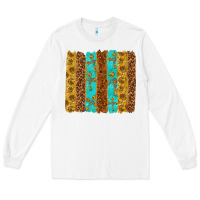 White Western Brushstrokes Long Sleeve Tee - texasbilliewilder