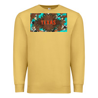 Antique Gold western texas and bullskulls with turquoise and leopard licanse plate Premium Sweatshirt - Artiststas