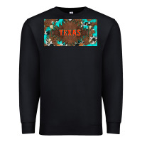 Black western texas and bullskulls with turquoise and leopard licanse plate Premium Sweatshirt - Artiststas