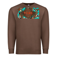 Chestnut western texas and bullskulls with turquoise and leopard licanse plate Premium Sweatshirt - Artiststas
