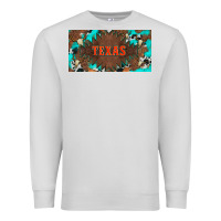 Dove Grey western texas and bullskulls with turquoise and leopard licanse plate Premium Sweatshirt - Artiststas