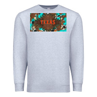 Heather Grey western texas and bullskulls with turquoise and leopard licanse plate Premium Sweatshirt - Artiststas