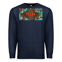 Navy western texas and bullskulls with turquoise and leopard licanse plate Premium Sweatshirt - Artiststas