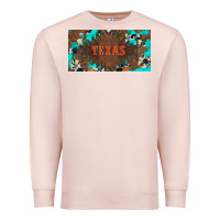 Pale Pink western texas and bullskulls with turquoise and leopard licanse plate Premium Sweatshirt - Artiststas