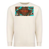 Sandshell western texas and bullskulls with turquoise and leopard licanse plate Premium Sweatshirt - Artiststas