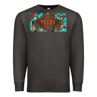 Smoke western texas and bullskulls with turquoise and leopard licanse plate Premium Sweatshirt - Artiststas