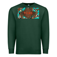 Sports Green western texas and bullskulls with turquoise and leopard licanse plate Premium Sweatshirt - Artiststas