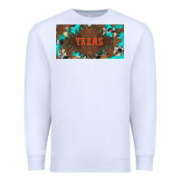 White western texas and bullskulls with turquoise and leopard licanse plate Premium Sweatshirt - Artiststas